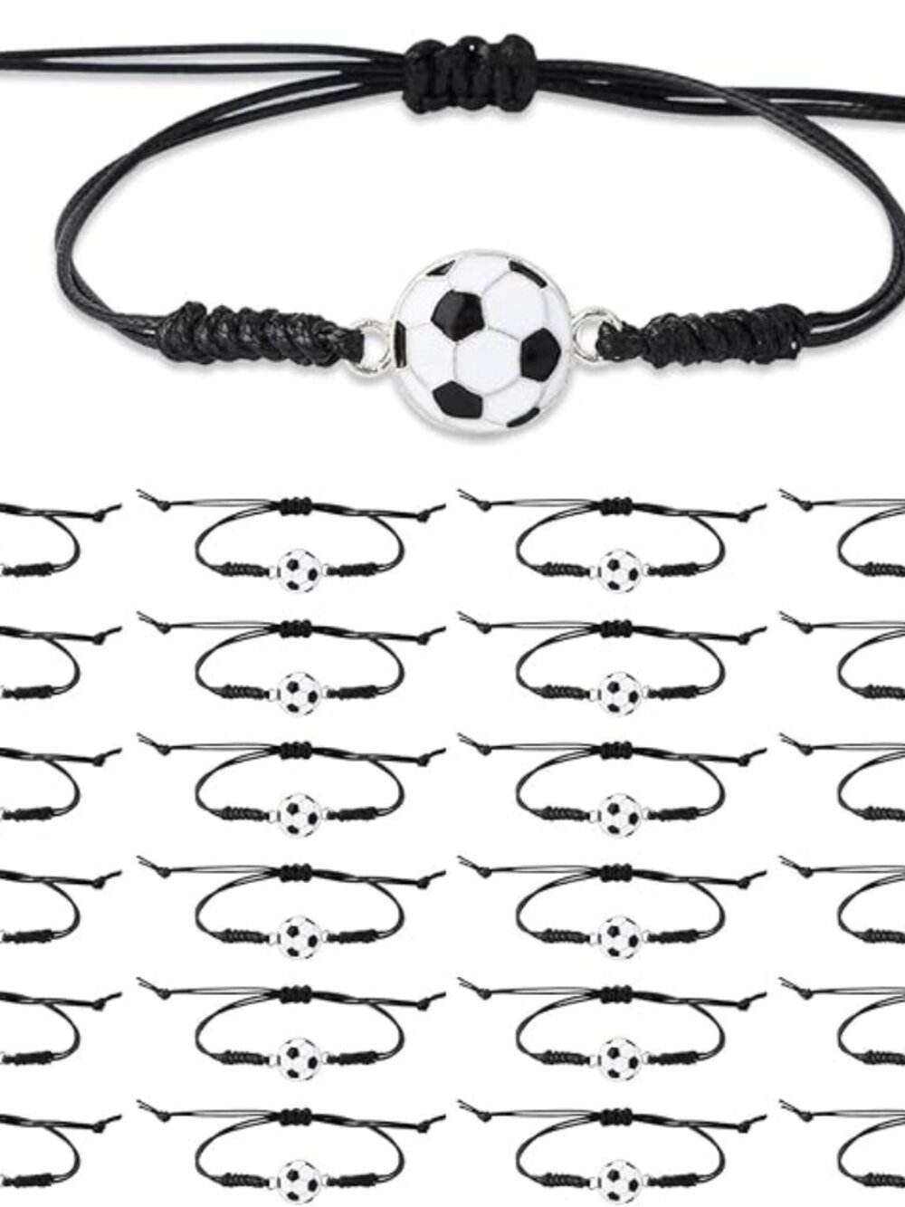 Soccer Ball Charm Cord Bracelets